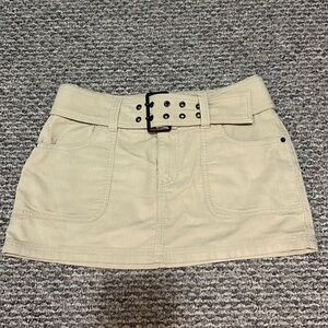 Abercrombie & Fitch Tan Corduroy Mini Skirt